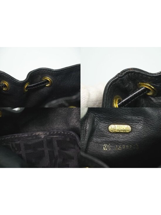 Fendi Patent Leather Backpack Black main image 7